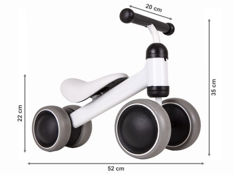 Rowerek Biegowy Treningowy Mini Rower Dla Dzieci Biały Ecotoys