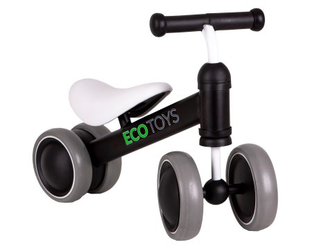 Rowerek Biegowy Treningowy Mini Rower Dla Dzieci Czarny Ecotoys
