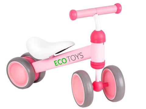 Rowerek Biegowy Treningowy Mini Rower Dla Dzieci Różowy Ecotoys
