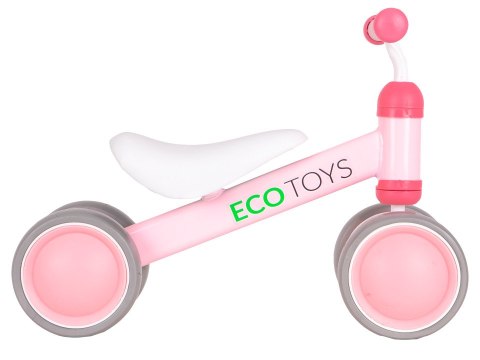 Rowerek Biegowy Treningowy Mini Rower Dla Dzieci Różowy Ecotoys