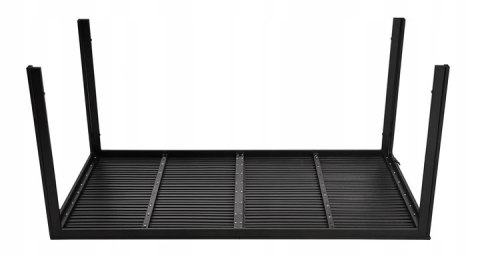 Stół Ogrodowy 6-Osobowy 156x78 Cm Polywood Meble Na Taras Czarny Multigarden