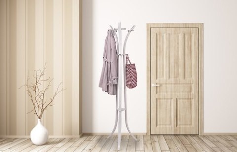 Wieszak Na Ubrania Odzież Stojak Biały Modernhome