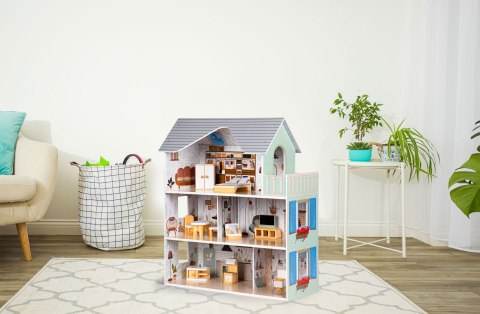 Domek Dla Lalek Z Meblami Rezydencja Emma Ecotoys
