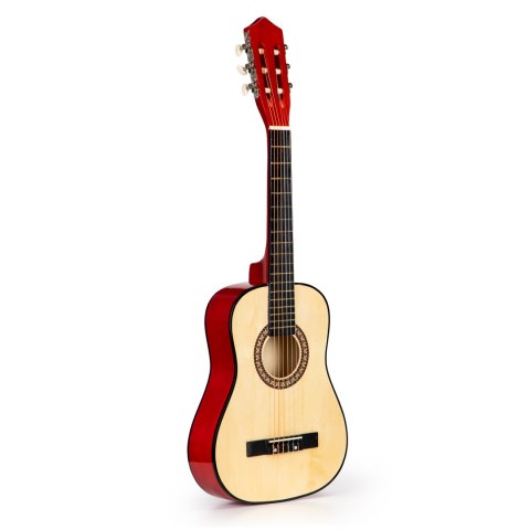 Gitara Dla Dzieci Duża Drewniana 6 Strun Ecotoys