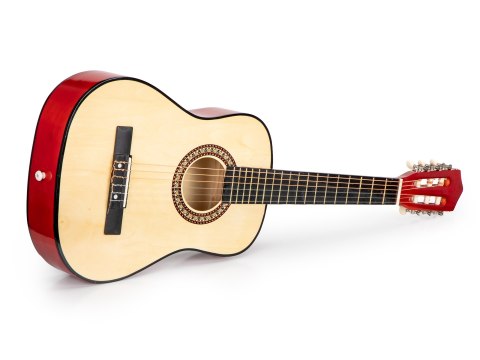 Gitara Dla Dzieci Duża Drewniana 6 Strun Ecotoys