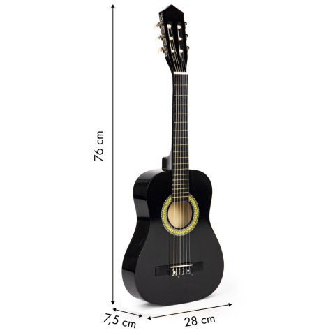 Gitara Dla Dzieci Duża Drewniana 6 Strun Ecotoys