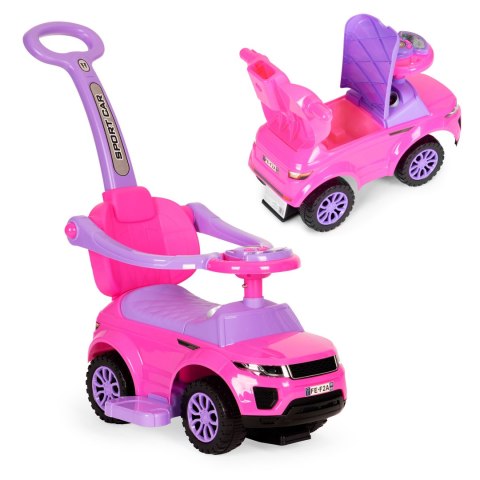 Jeździk Chodzik Pchacz 3w1 Autko Super Car Różowy