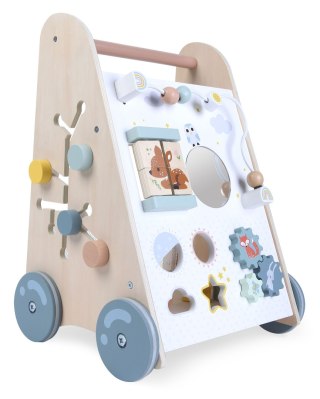 Pchacz Chodzik Drewniany Edukacyjny Z Ruchomymi Elementami Ecotoys