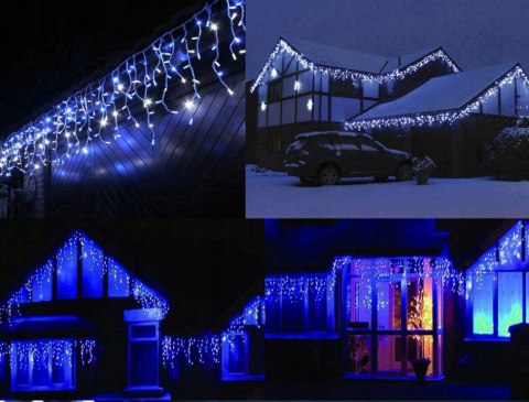 Sople Zewnętrzne Dekoracyjne Lampki Światełka 500 Led 19m Kurtyna