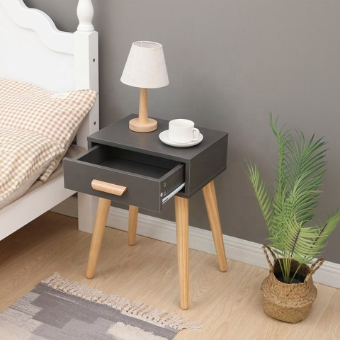 Szafka Nocna Nowoczesny Stolik Kawowy Szary Modernhome