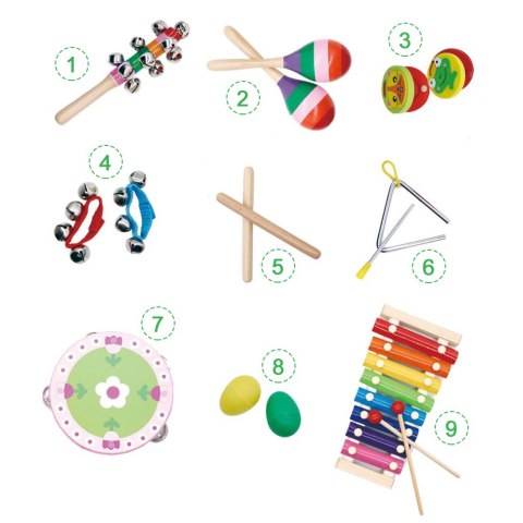Zestaw Muzyczny 14 Instrumentów + Torba Ecotoys