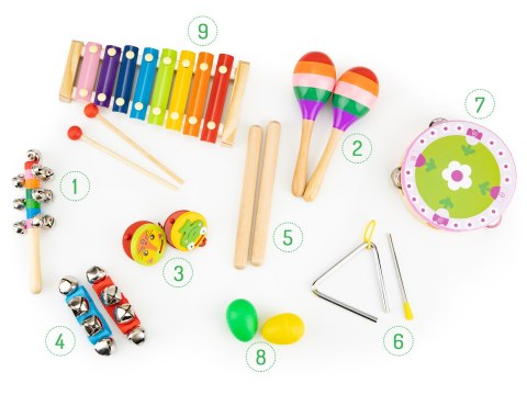 Zestaw Muzyczny 14 Instrumentów + Torba Ecotoys