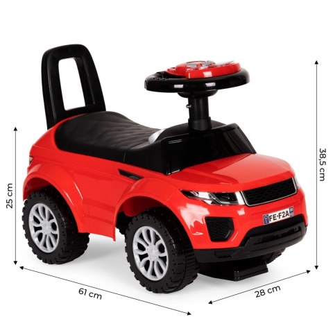 Jeździk Dla Dzieci Autko Odpychacz Auto Dźwięki Czerwony