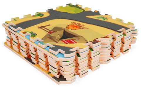 Mata Piankowa Dla Dzieci Puzzle Safari 9el 93x93cm Ecotoys