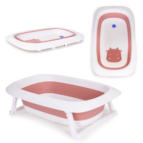 Wanienka Dla Dzieci Wanna Różowa Składana Z Odpływem - Krówka Ecotoys