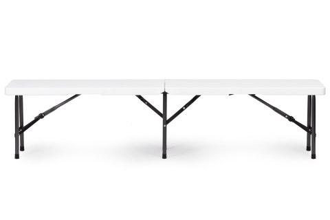 Zestaw Cateringowy Stół Bankietowy 180 Cm 2 Ławki Biały Multigarden