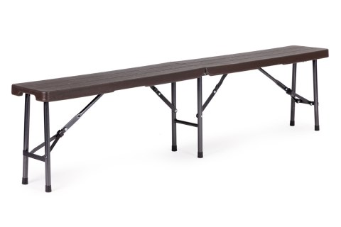 Zestaw Cateringowy Stół Bankietowy 180 Cm + 2 Ławki Brąz Multigarden