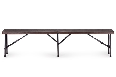 Zestaw Cateringowy Stół Bankietowy 180 Cm + 2 Ławki Brąz Multigarden
