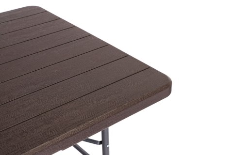 Zestaw Cateringowy Stół Bankietowy 180 Cm + 2 Ławki Brąz Multigarden