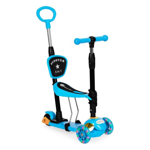 Hulajnoga Trójkołowa Balansowa Led 3w1 Świecące Kółka - Niebieska Ecotoys