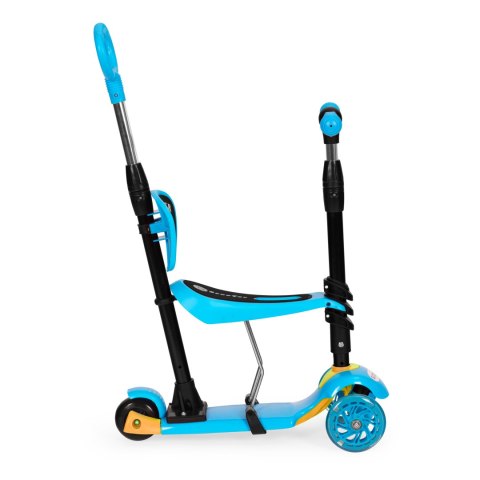 Hulajnoga Trójkołowa Balansowa Led 3w1 Świecące Kółka - Niebieska Ecotoys