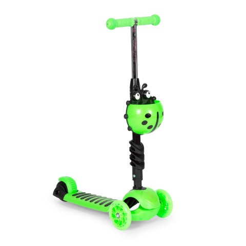 Hulajnoga Trójkołowa Balansowa Led 3w1 Świecące Kółka - Zielona Ecotoys