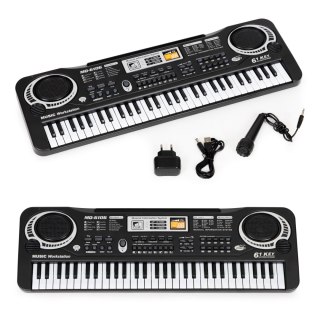 Keyboard Pianino Dla Dzieci Z Mikrofonem + Zasilacz