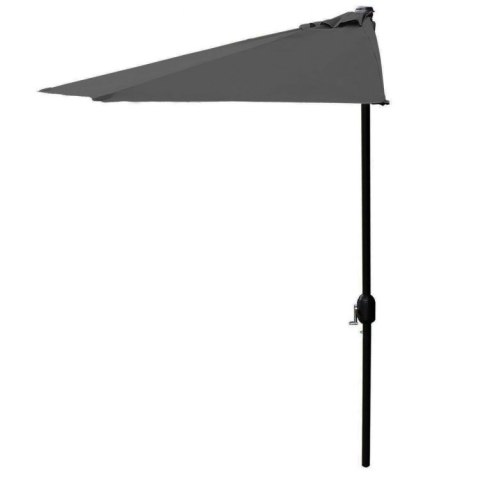 Parasol Ogrodowy Pół-Parasol Ścienny Na Taras 2,7 M Szary Multigarden