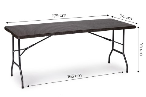 Stół Cateringowy Bankietowy Ogrodowy Składany 180 Cm Ratan Multigarden