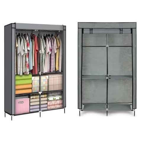 Szafa Tekstylna Duża Materiałowa Garderoba Z Półkami Na Ubrania I Buty Modernhome