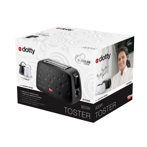 Toster To245 Dotty Eldom Czarny Seria Bubbles