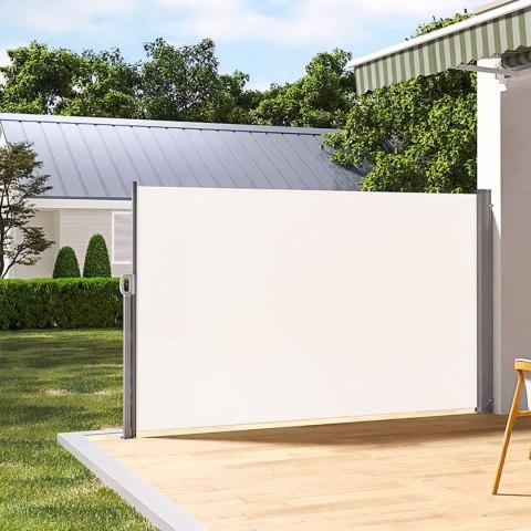 Składana Markiza 300x160 Cm Boczna Roleta Parawan Do Ogrodu Na Taras Beżowa