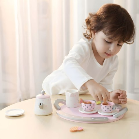 Drewniany Zestaw Do Herbaty Filiżanki Czajnik 15 Elementów Ecotoys