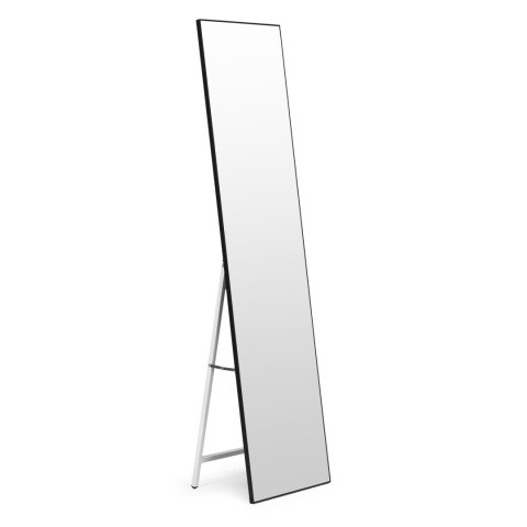 Duże Lustro Stojące 159 Cm Aluminium Czarna Rama Modernhome