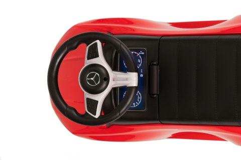 Jeździk Autko Mercedes C Class Interaktywna Kierownica Dźwięki Czerwony