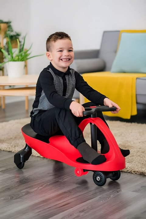Jeździk Grawitacyjny Pojazd Dla Dzieci Koła Led Czerwony Ecotoys