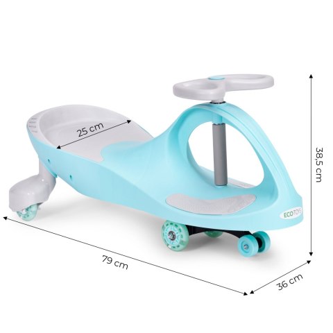 Jeździk Grawitacyjny Pojazd Dla Dzieci Koła Led Niebieski Ecotoys