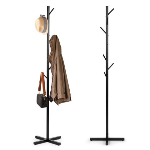 Stojący Wieszak Na Ubrania Prosty Metalowy 7 Haczyków 177 Cm Modernhome