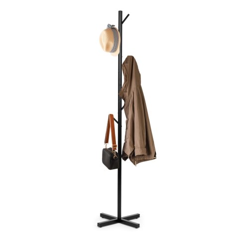 Stojący Wieszak Na Ubrania Prosty Metalowy 7 Haczyków 177 Cm Modernhome