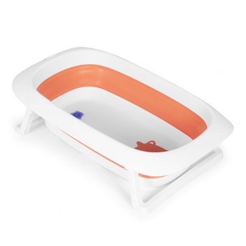 Wanienka Dla Dzieci Wanna Pomarańczowa Składana Z Odpływem 81 Cm - Krówka Ecotoys