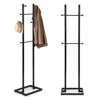 Wieszak Stojący 8 Haczyków 175 Cm Metal Czarny Modernhome