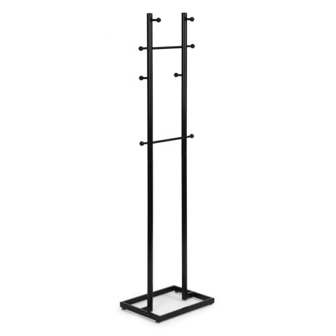 Wieszak Stojący 8 Haczyków 175 Cm Metal Czarny Modernhome