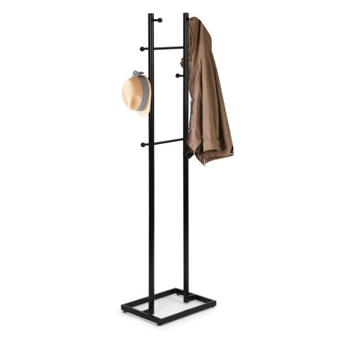Wieszak Stojący 8 Haczyków 175 Cm Metal Czarny Modernhome