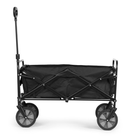 Wózek Transportowy Składany Duży Wózek Ogrodowy Plażowy Czarny 47x105 Cm Multigarden