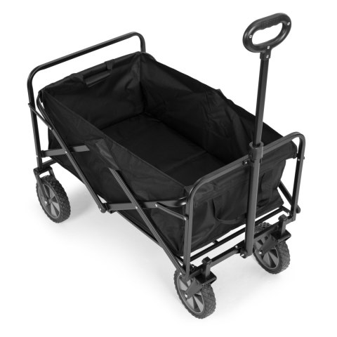 Wózek Transportowy Składany Duży Wózek Ogrodowy Plażowy Czarny 47x105 Cm Multigarden