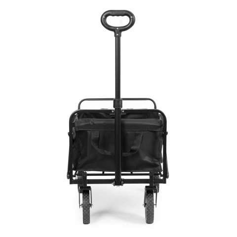 Wózek Transportowy Składany Duży Wózek Ogrodowy Plażowy Czarny 47x105 Cm Multigarden