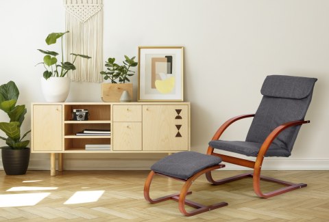 Fotel Fiński Bujany Z Podnóżkiem Finka Leżanka Do Salonu Modernhome