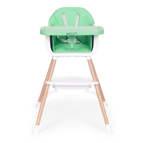 Fotelik Krzesełko Do Karmienia Dzieci 2w1 Zielony Ecotoys