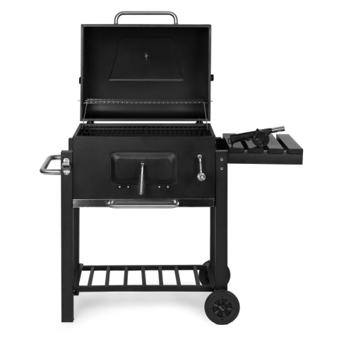 Grill Węglowy Duży Ogrodowy Z Pokrywą Termometr Półki Koła Dmuchawa Gratis