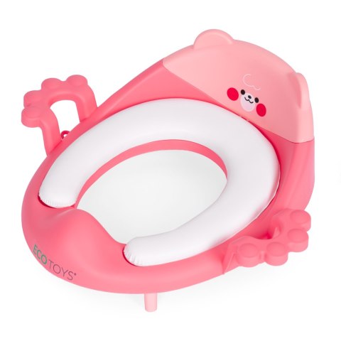 Nakładka Na Toaletę Dla Dzieci Uchwyty Miękka Poduszka Różowa Ecotoys